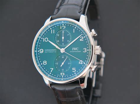 iwc portugieser chronograph green.